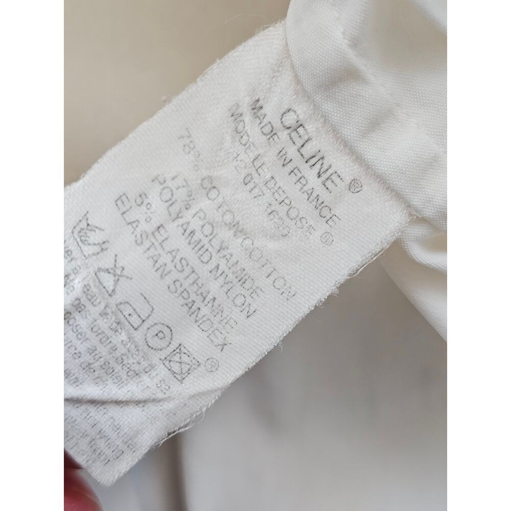 Celine White off Button Down Shirt size 44 - Picture 7 of 9
